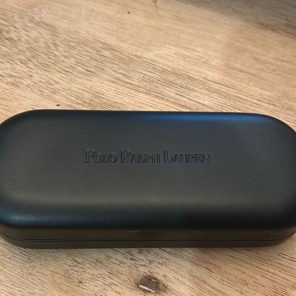 Polo Ralph Lauren eyeglasses/sunglass case clam shell black hard case